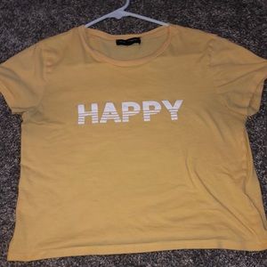 Pacsun Yellow HAPPY top